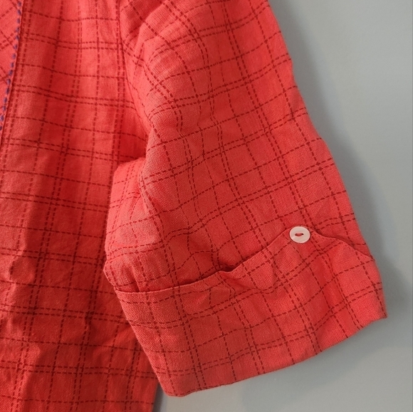 Cotton kurta coral color. Sz SM bust 36' New condition - Picture 5 of 5